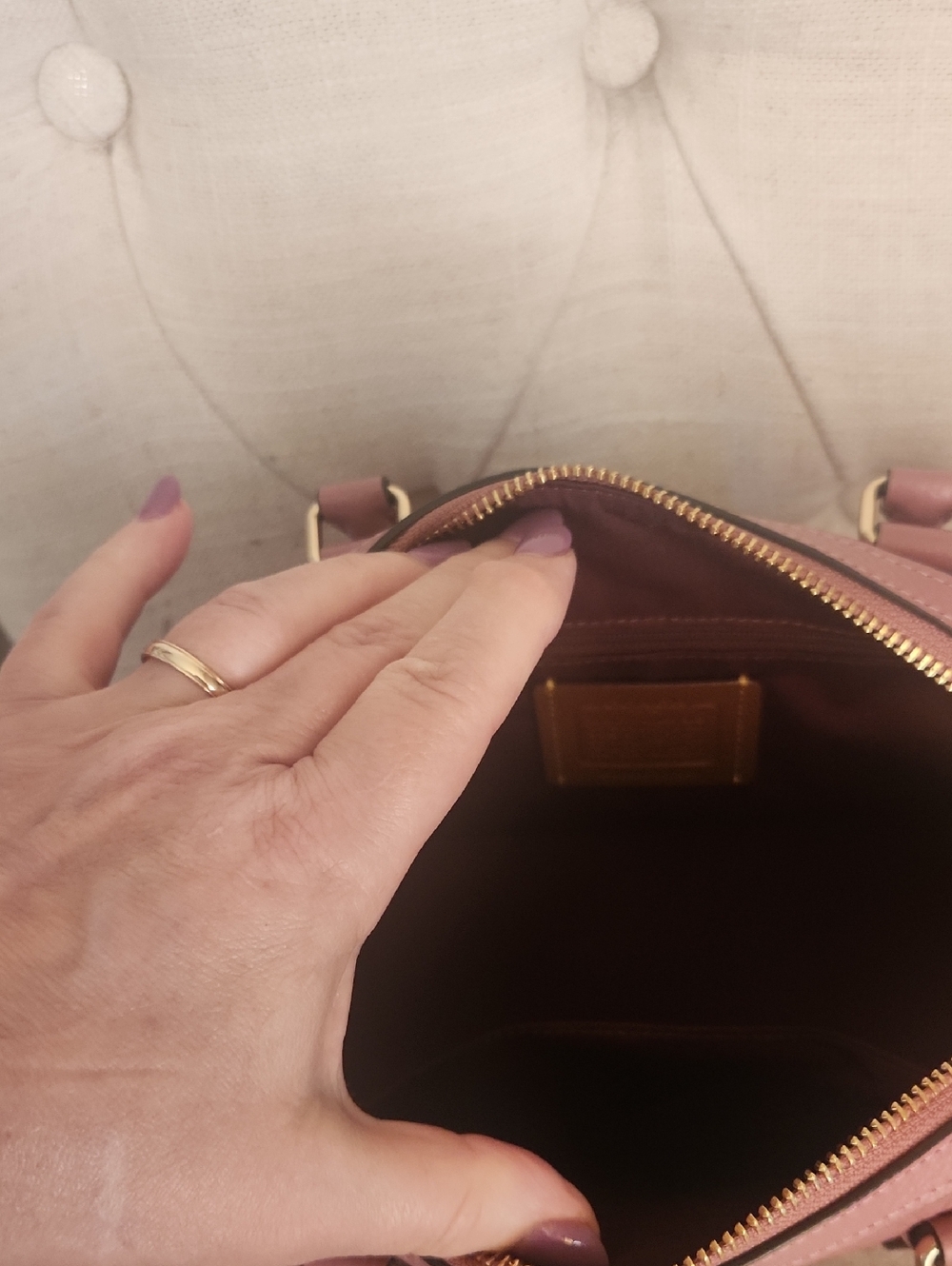 COACH PEONY ROWAN SATCHEL - Picture 4 of 4
